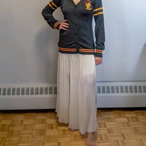 Pleated Satin Skirt